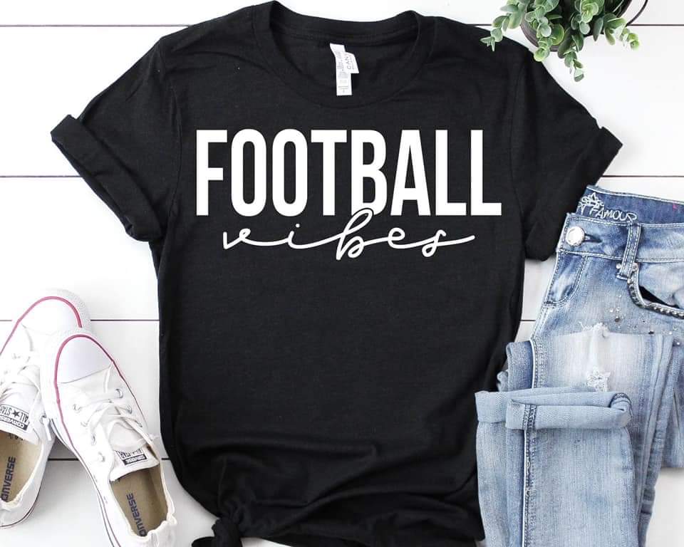 Football vibes WHITE screen print transfer