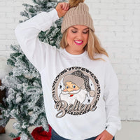 Believe (santa with leopard hat/circle) DTF TRANSFER