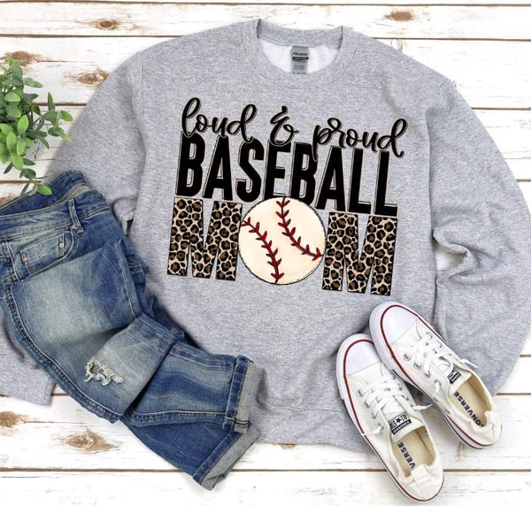 Loud and proud baseball mom DTF transfer