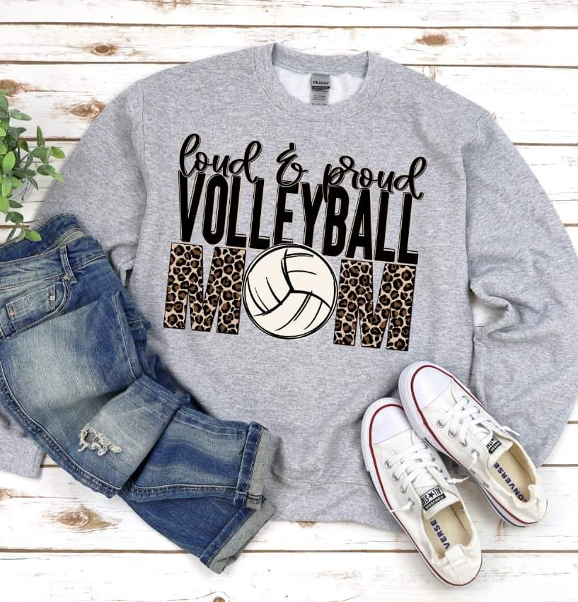 Loud and proud volleyball mom 112027 DTF transfer