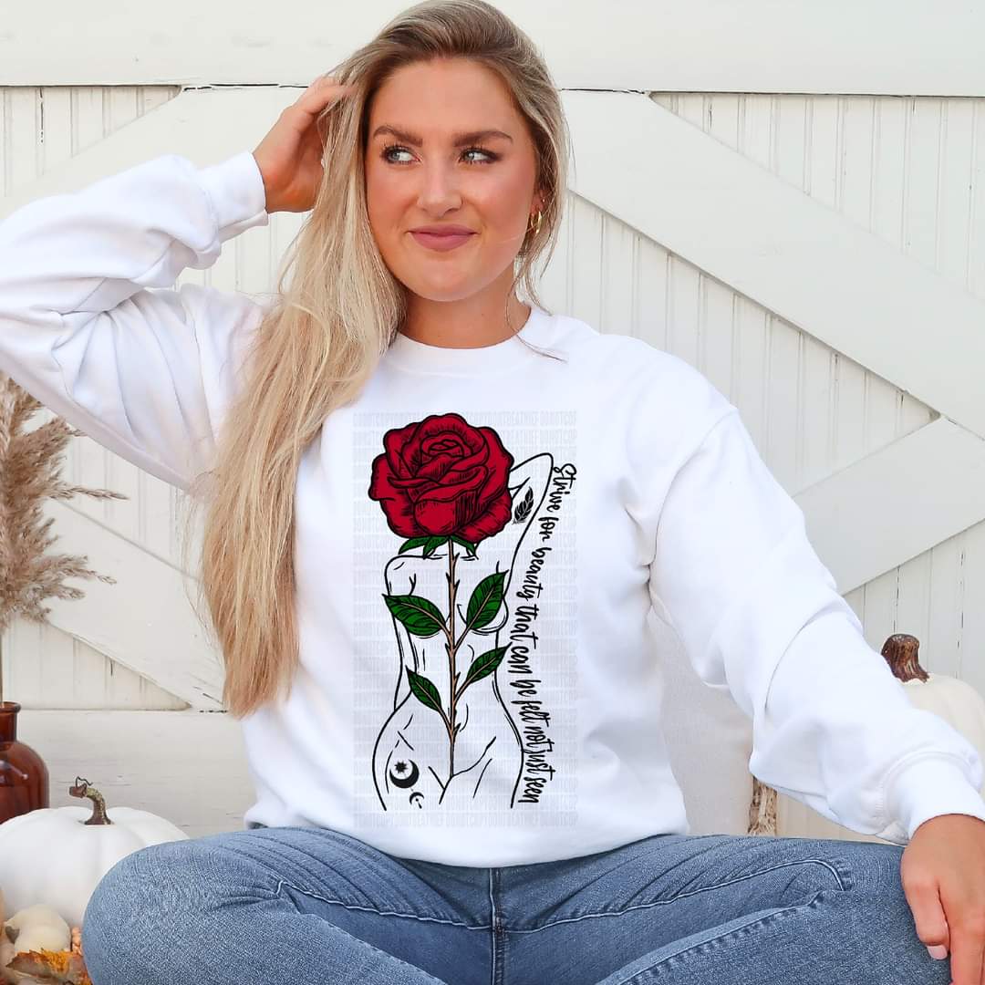 Strive for beauty that can be felt not just seen 112225 DTF TRANSFER