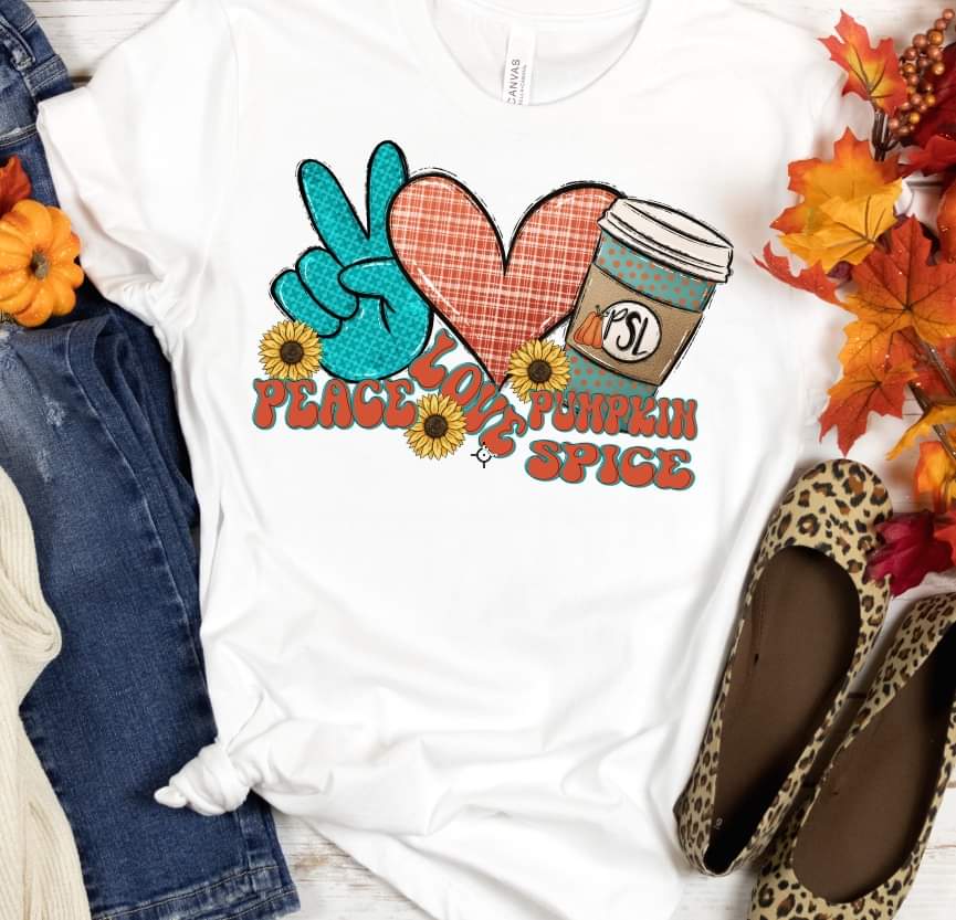 Peace love pumpkin spice 112376 DTF TRANSFER