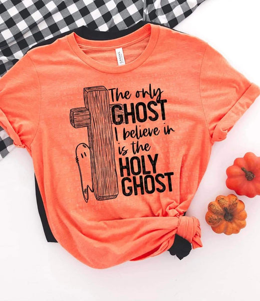 The only ghost I believe im is the Holy Ghost BLACK screen print transfer