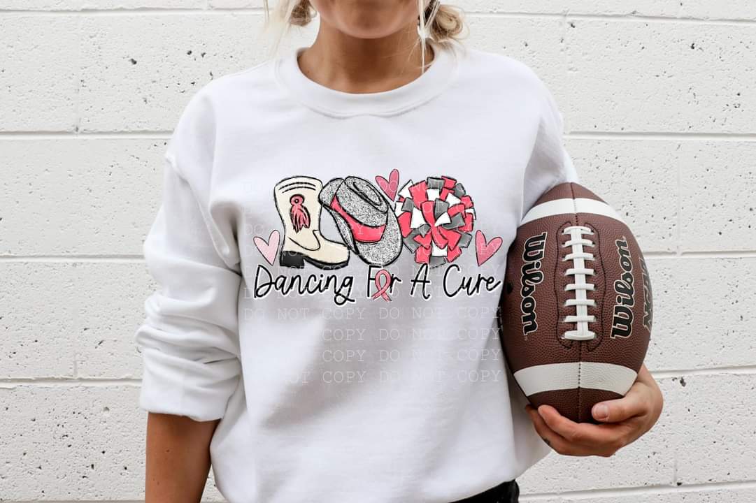 Dancing for a cure DTF transfer