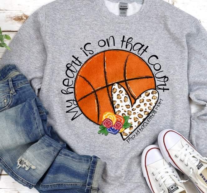 My heart is on that court BASKETBALL  DTF transfer