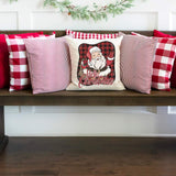 Hello Christmas with santa and buffalo plaid 1109 DTF TRANSFER