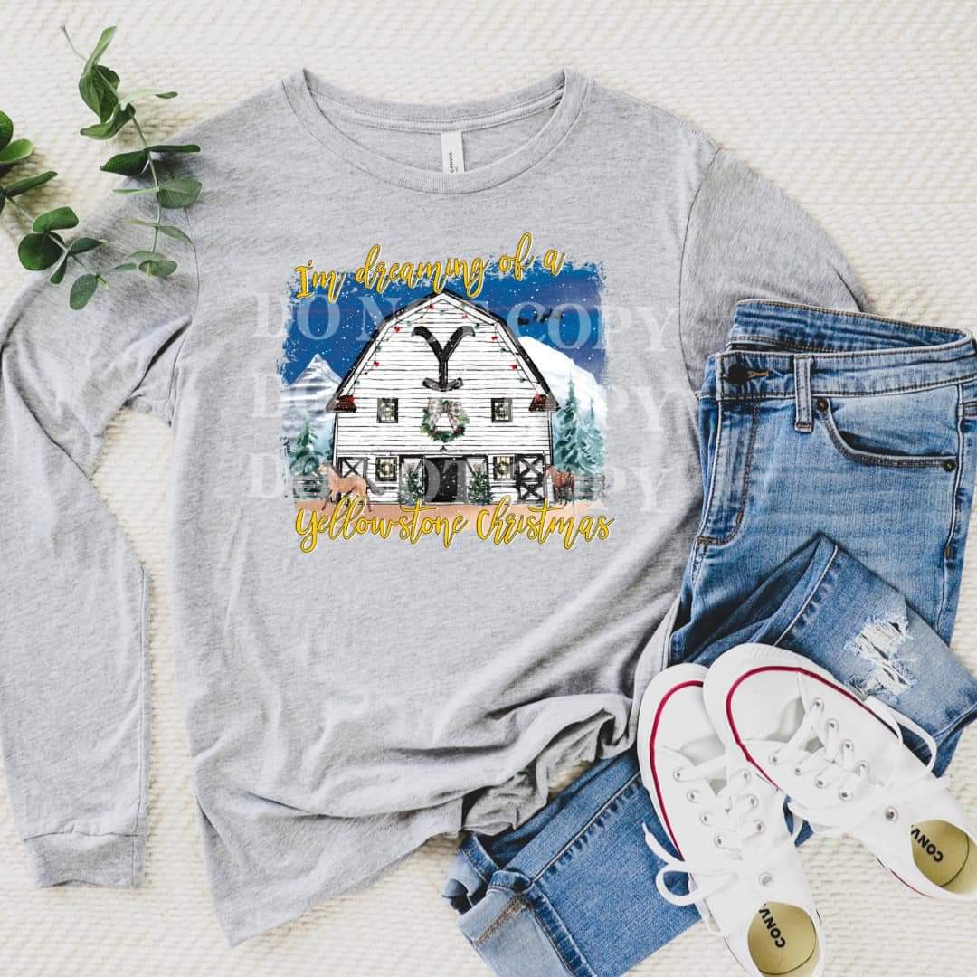 I'm dreaming of a yellowstone Christmas DTF TRANSFER