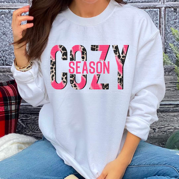 Cozy season pink and leopard 8644 DTF TRANSFER