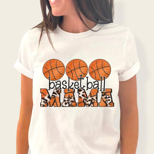 Basketball mama trio basketballs DTF transfer