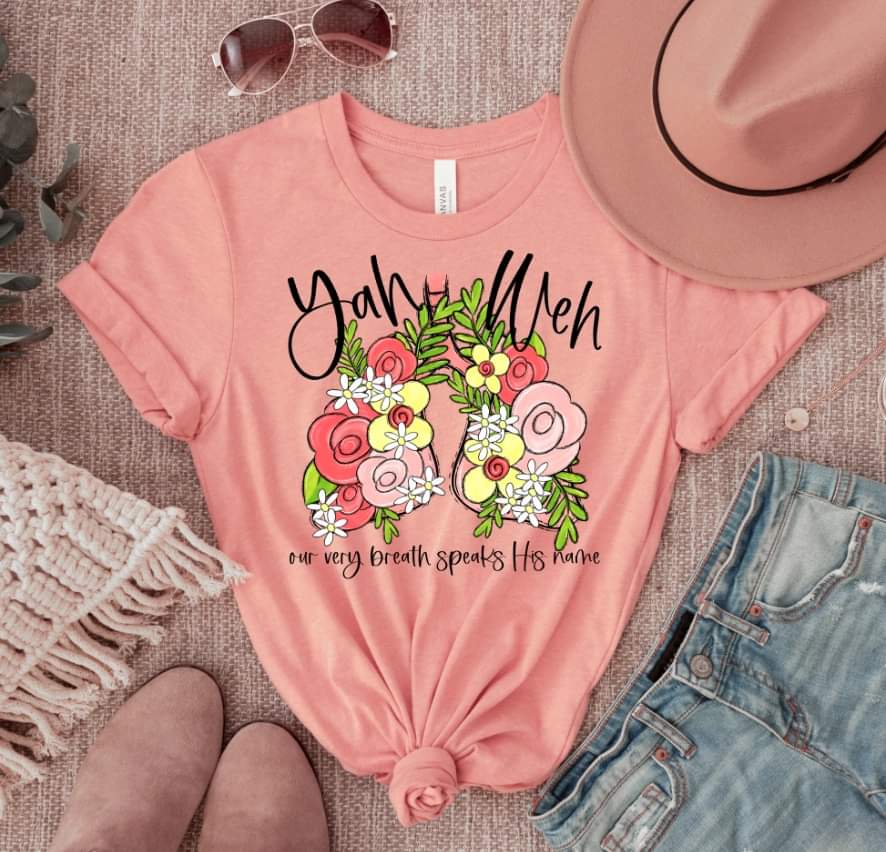 Yah weh our very breath speaks his name florals (S&G) DTF TRANSFER