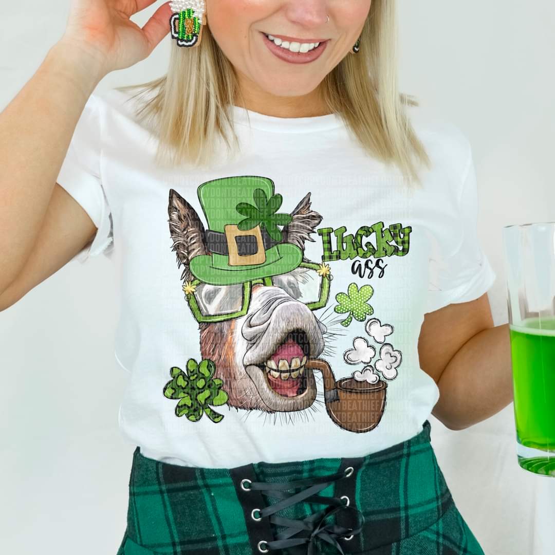 Lucky ass with donkey 112787 DTF TRANSFER