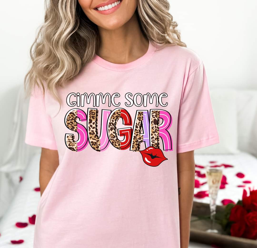 Gimme some sugar  (with leopard letters) 75360 DTF TRANSFER