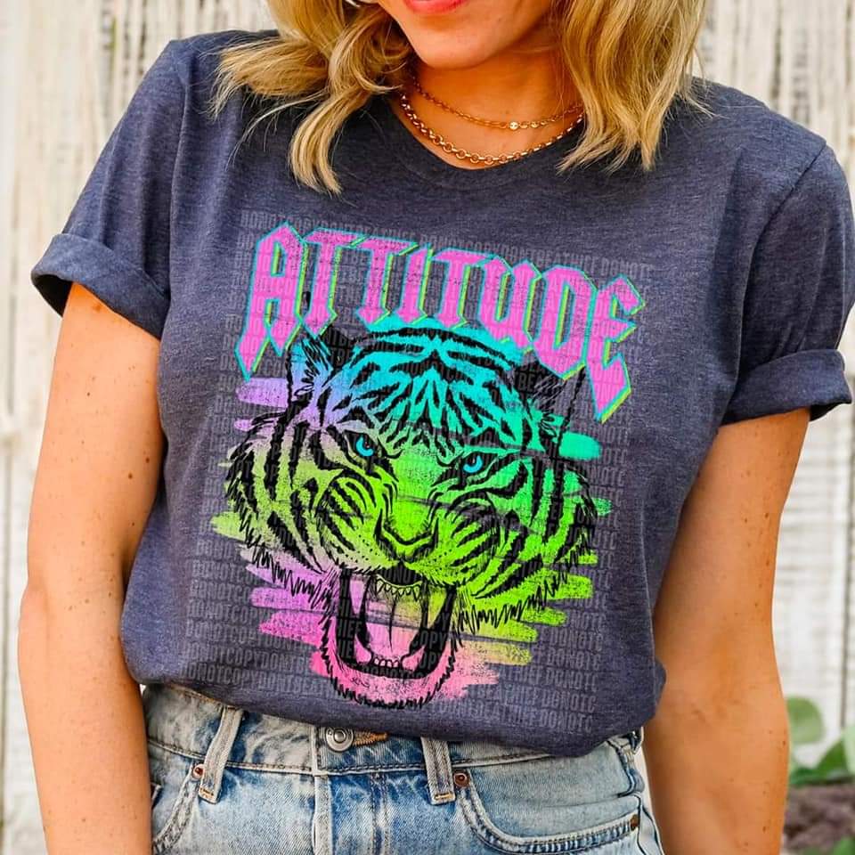 Attitude with tiger 112557 DTF TRANSFER