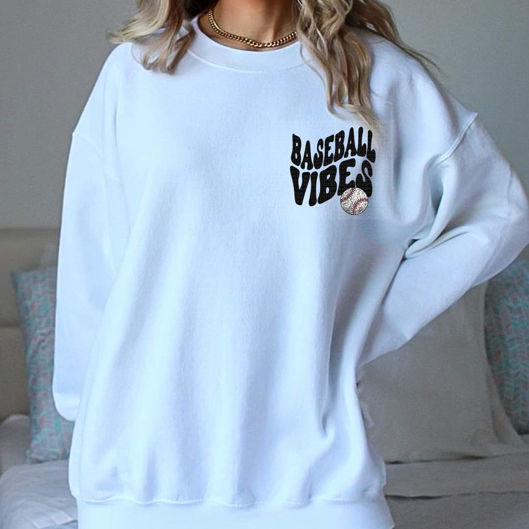 BASEBALL vibes leopard ball pocket choose size DTF TRANSFER