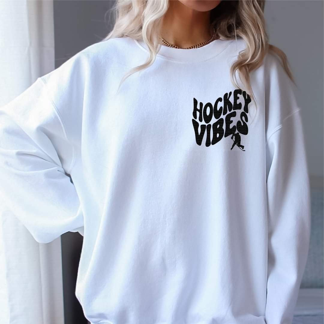 HOCKEY vibes pocket choose size  DTF TRANSFER