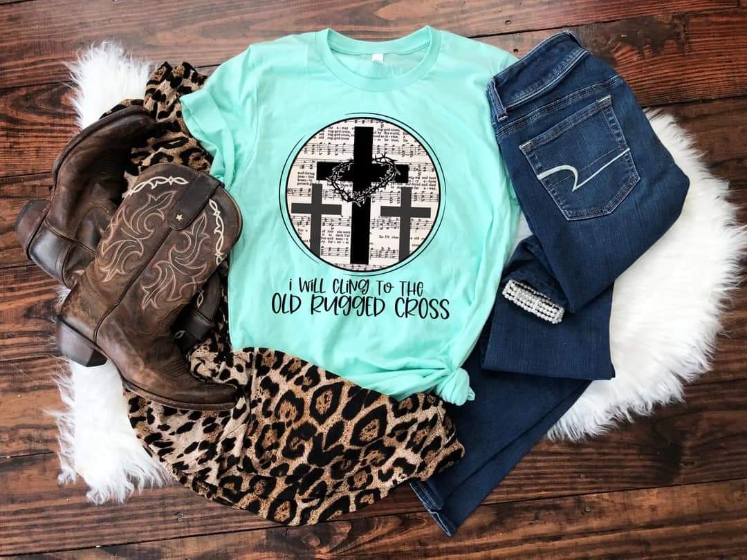 I will cling to the old rugged cross 5100 DTF TRANSFER