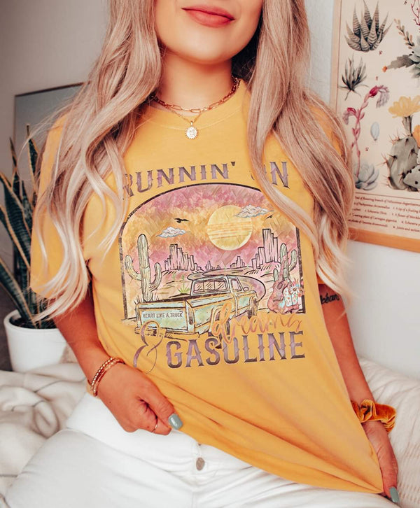 Runnin' on dreams and gasoline retro vintage truck 02 DTF TRANSFER