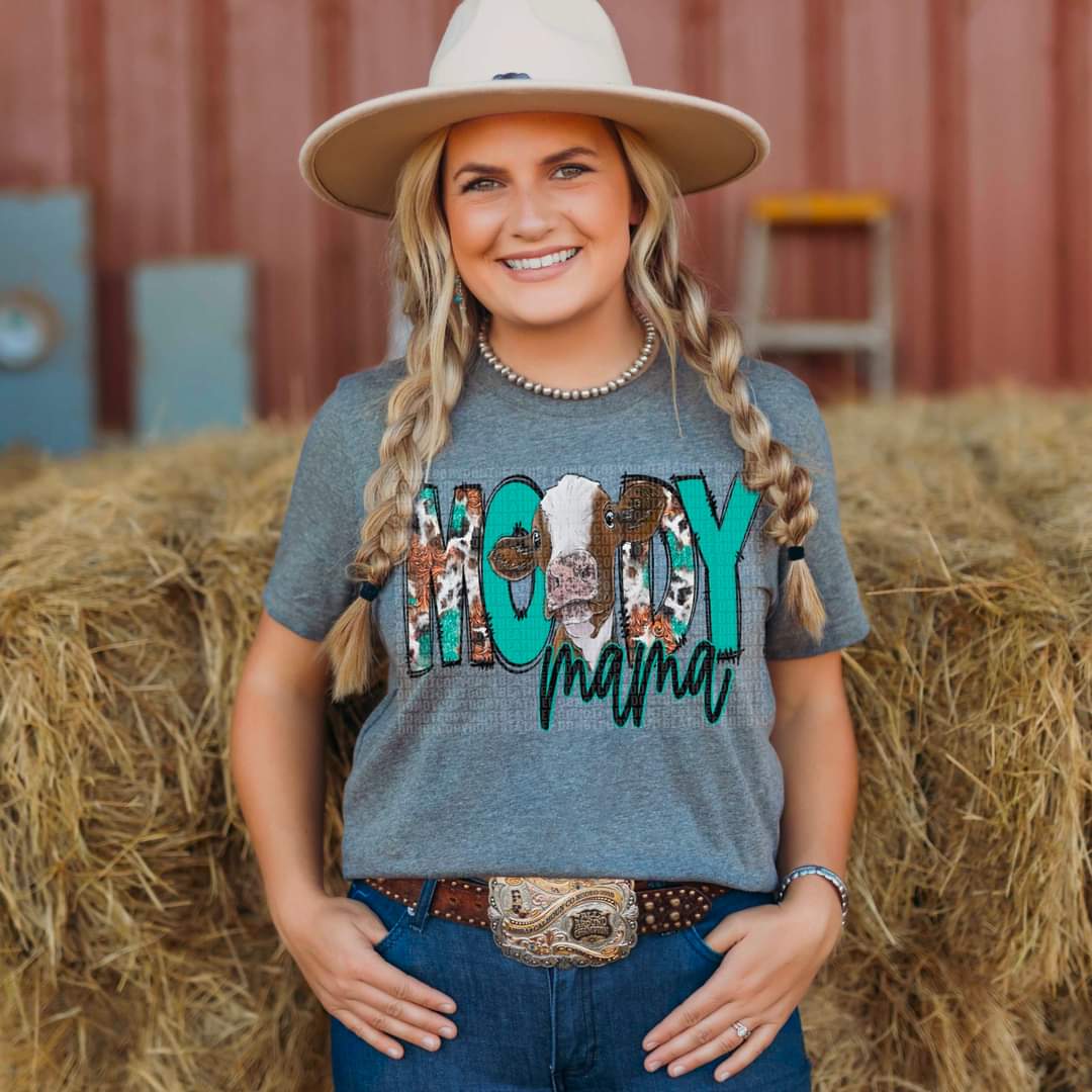 Moody mama turquoise DTF Transfer