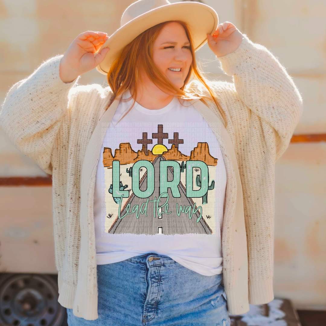 Lord lead the way cross trio desert DTF Transfer