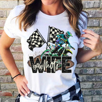 Moto WIFE dirt bike with flags DTF Transfer