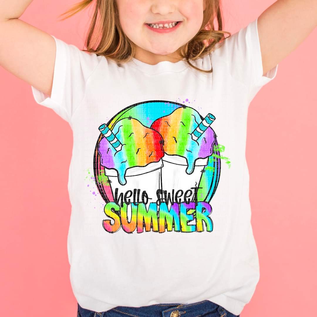 Hello sweet summer snow cones DTF Transfer