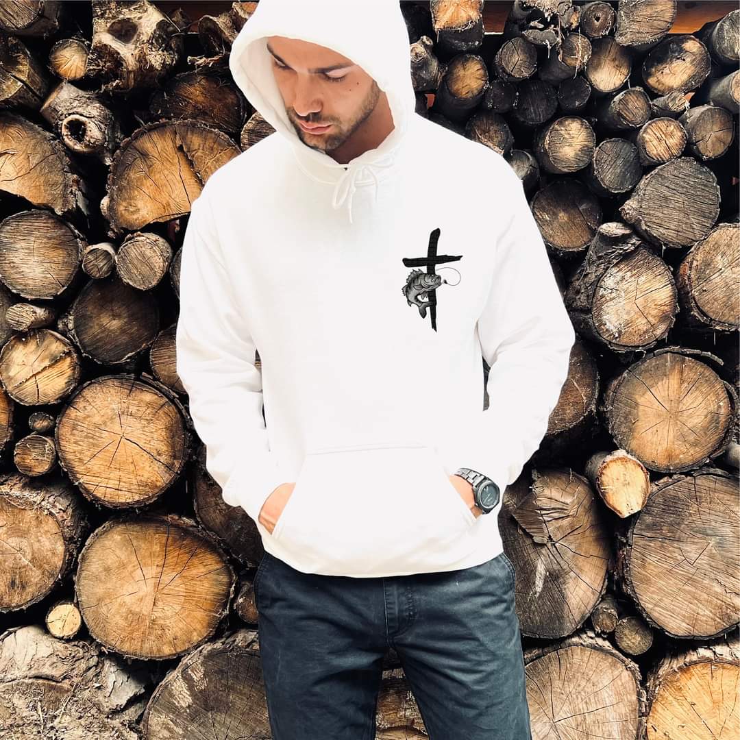 Cross with fish 040  DTF Transfer