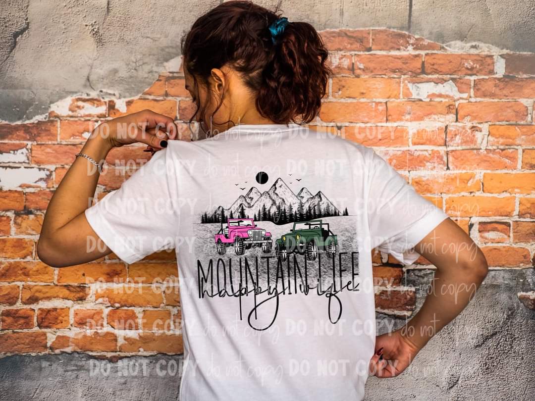 Mountain life happy wife DTF transfer
