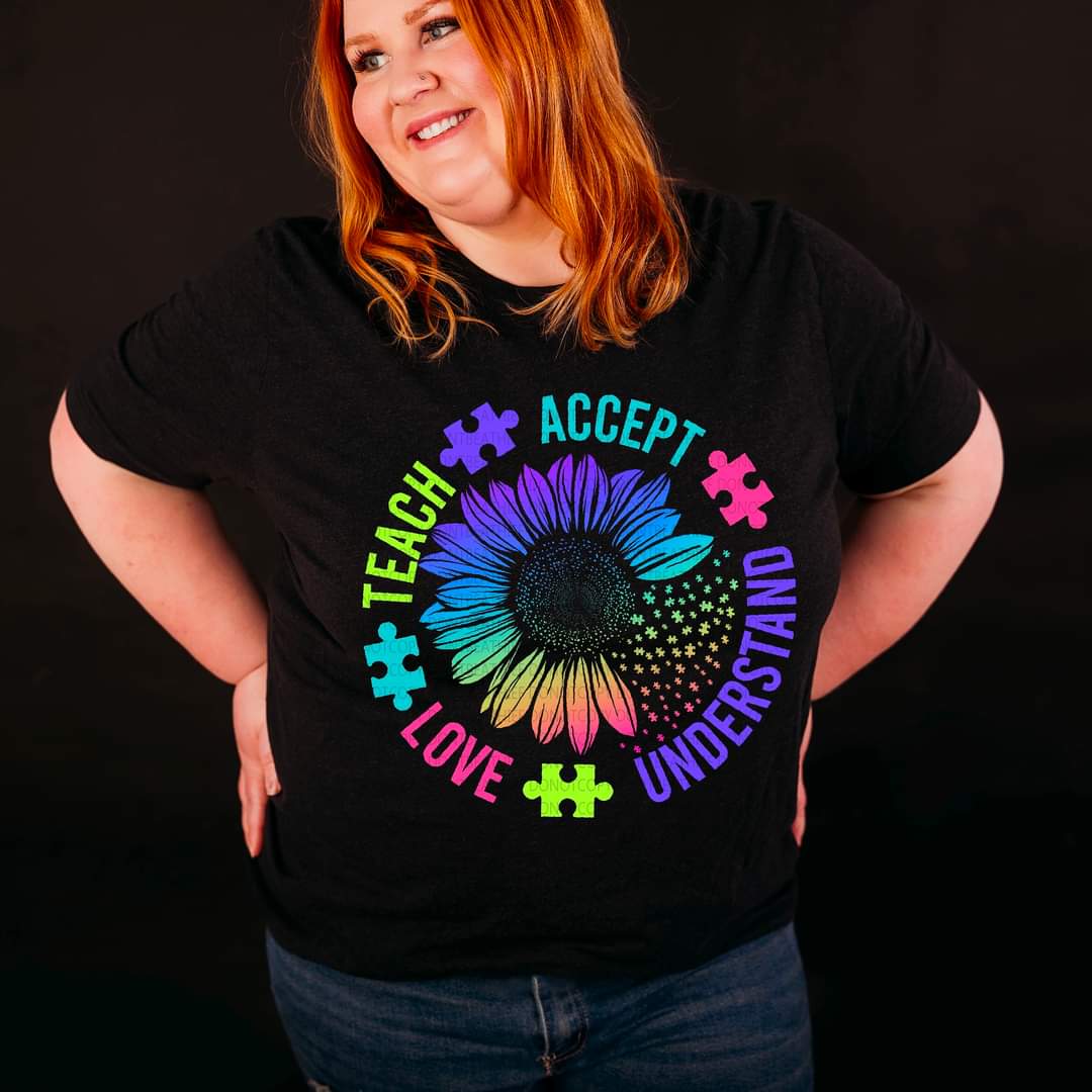 Teach accept understand love circle 112197 DTF transfer