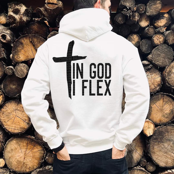 In God I flex DTF transfer