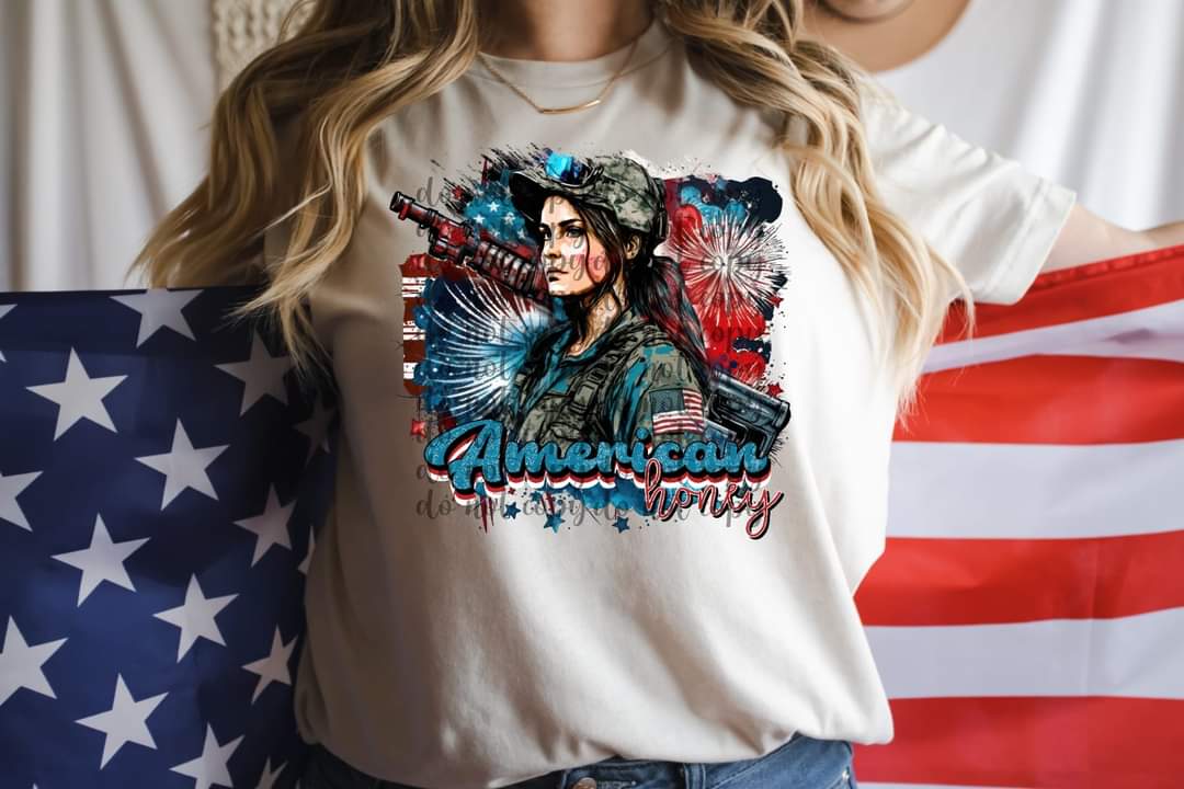 American Honey lady soldier 112185 DTF Transfer