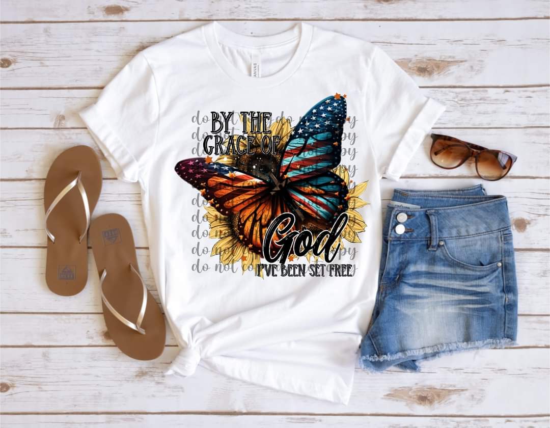 By the Grace of God I've been set free DTF Transfer