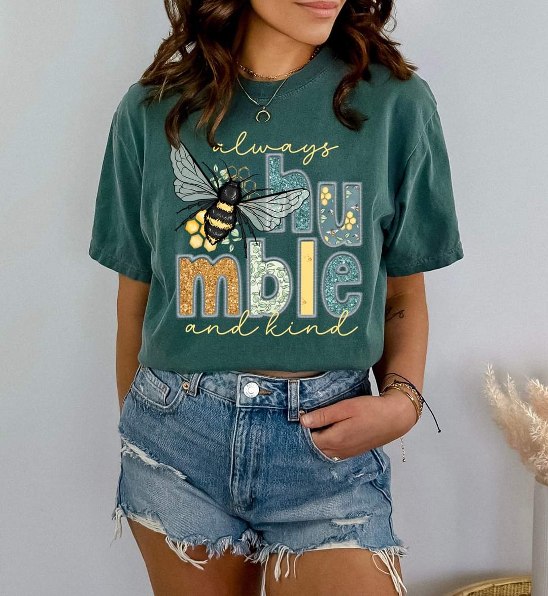 Always bee humble and kind embrodiery style 112174 DTF transfer