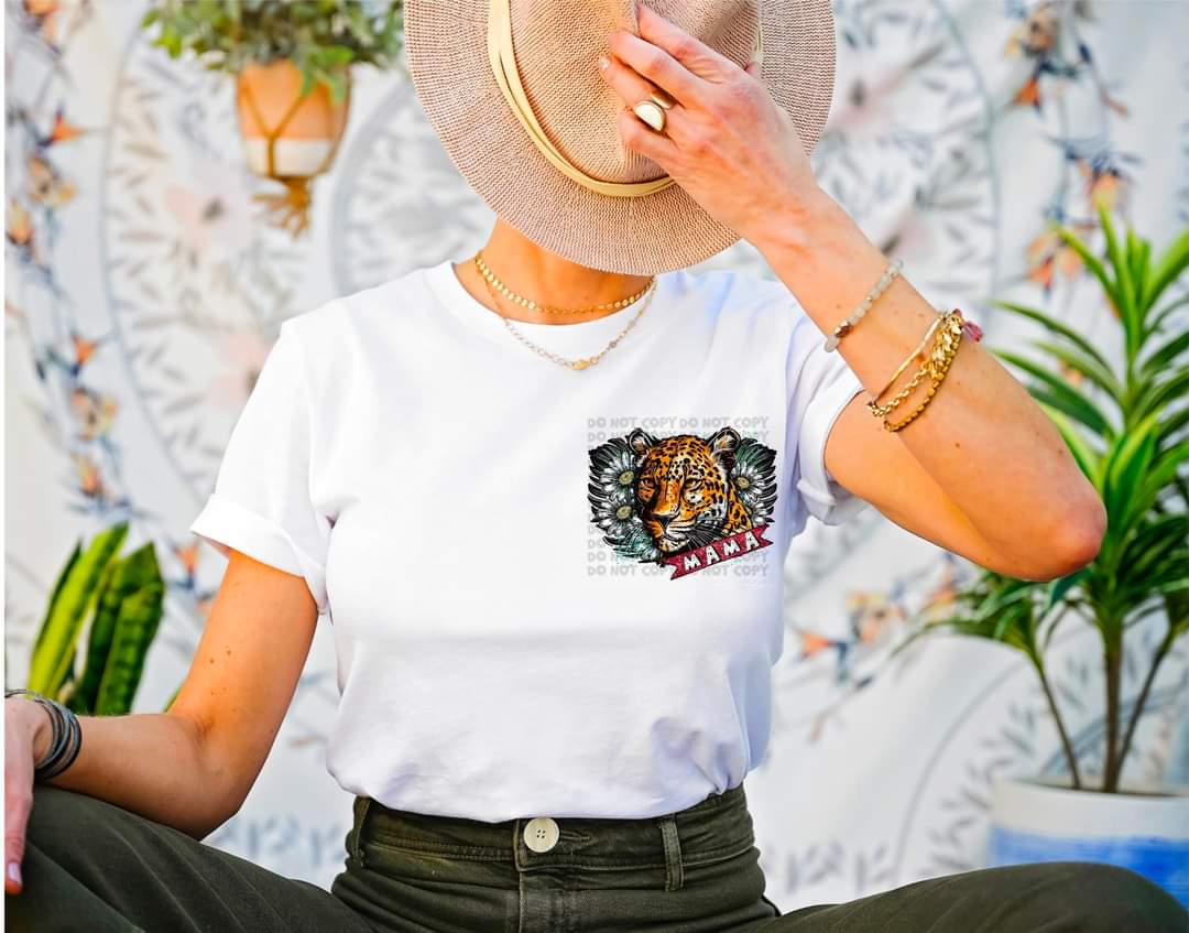 Mama tiger florals DTF TRANSFER