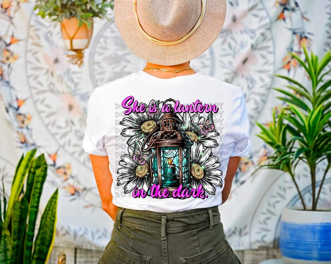 She is a lantern in the dark DTF TRANSFER