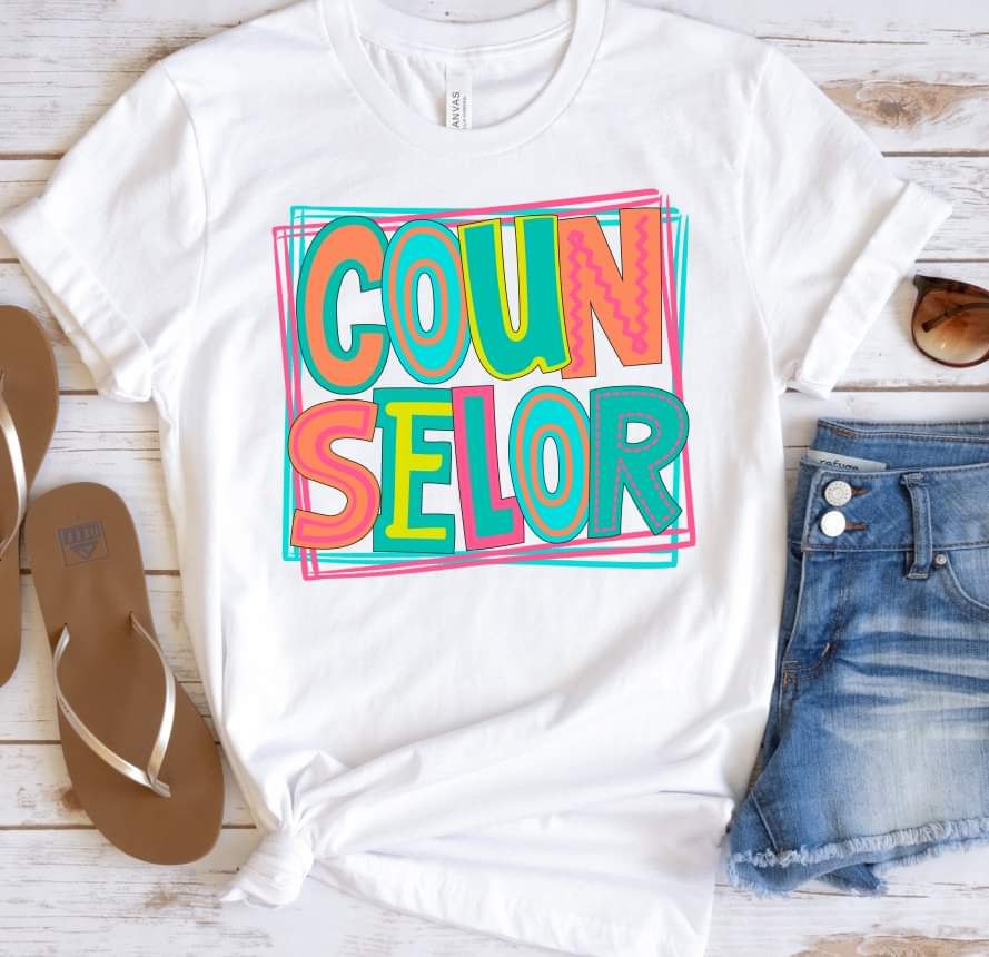 Counselor with Frame 8090 DTF transfer