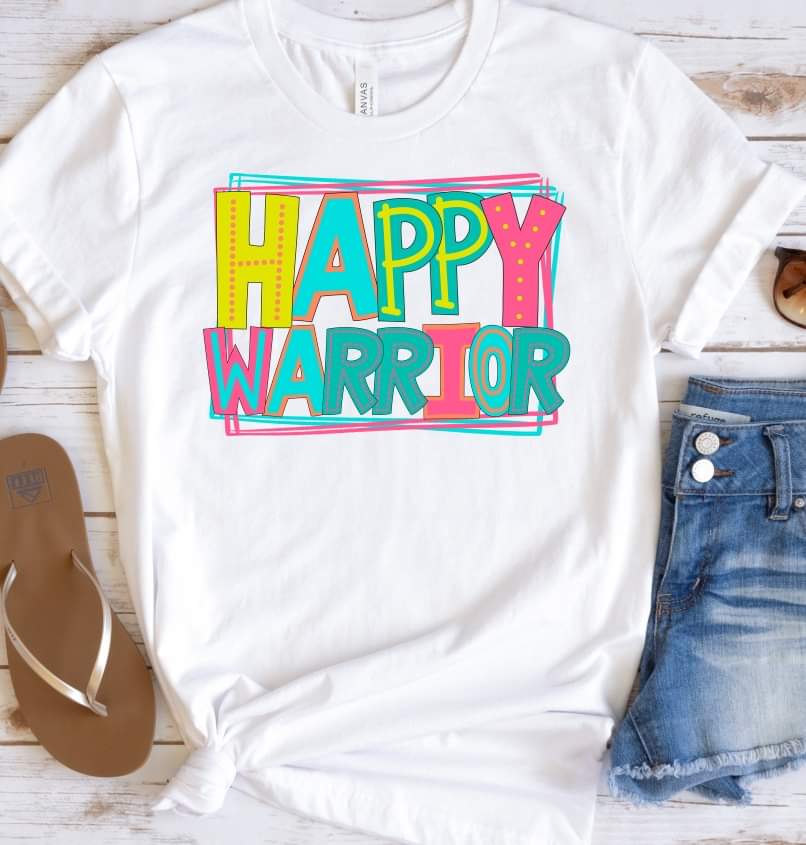 Happy warrior with frame 8150DTF transfer