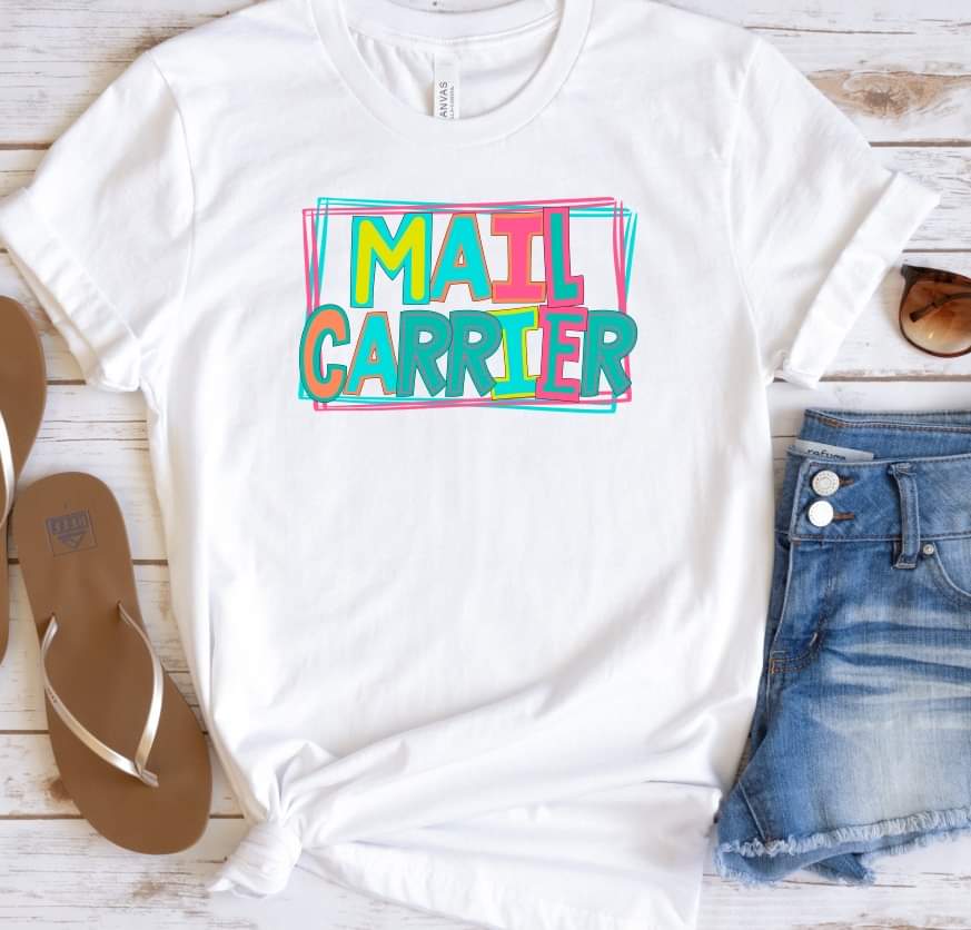 Mail carrier with frame 8166 DTF transfer