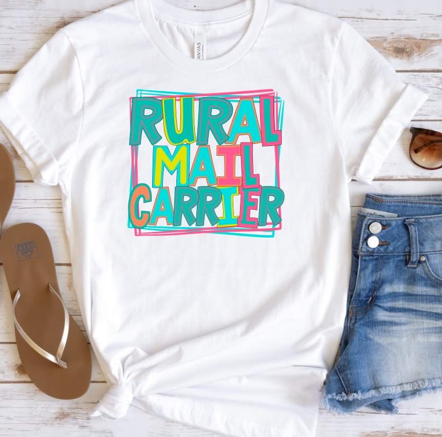 Rural mail carrier with frame 8199 DTF transfer