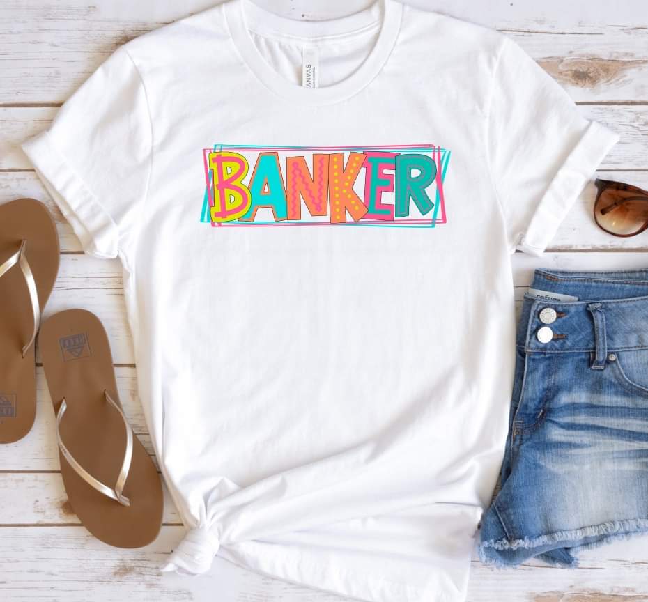 Banker with frame 8044 DTF transfer