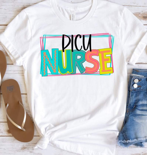 Picu nurse with frame  8186 DTF transfer