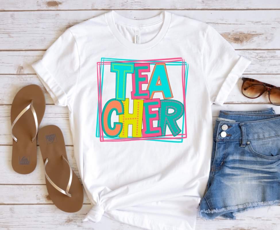 Teacher with frame 8216 DTF transfer