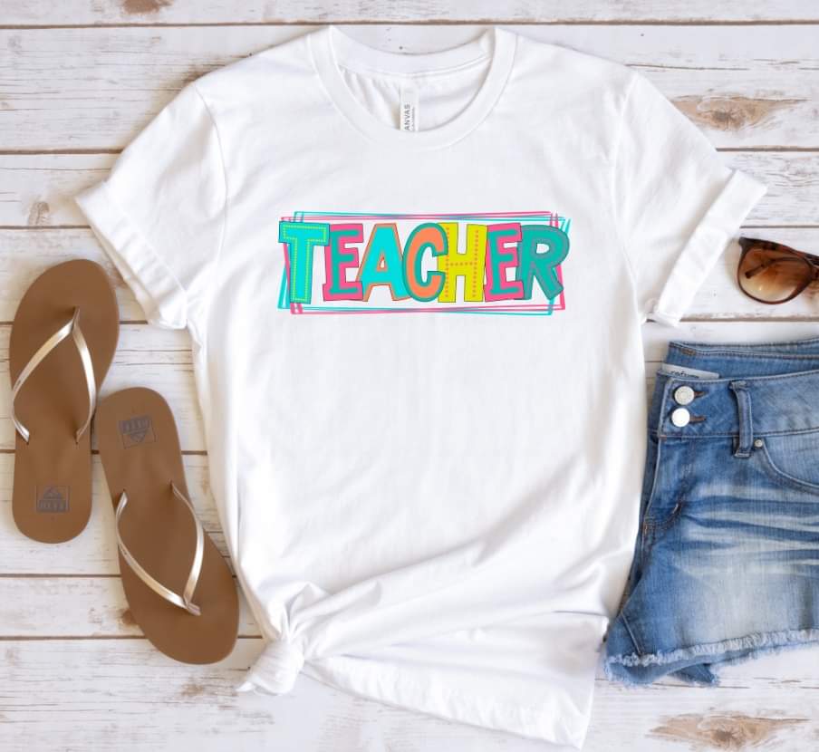 Teacher with frame 8217 DTF transfer