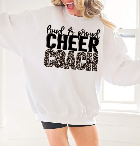 Loud and proud Cheer Coach DTF transfer