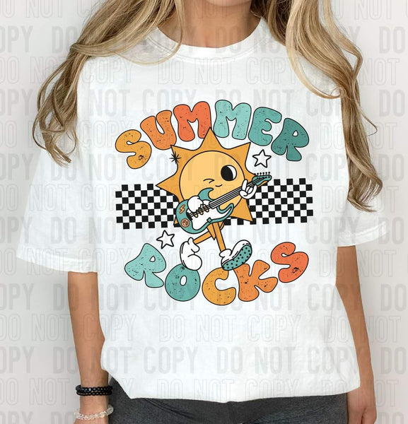 Summer vibes black checkered BOY COLORS retro DTF transfer