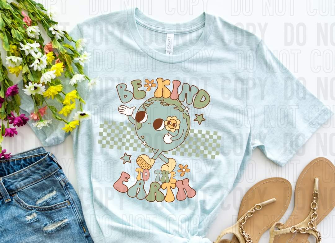 Be kind to the earth retro (SBB) DTF transfer