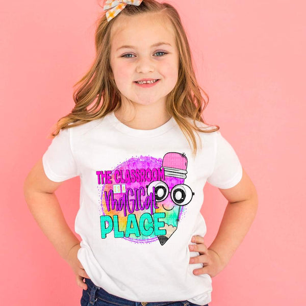 The classroom is a magical place circle with pencil DTF transfer