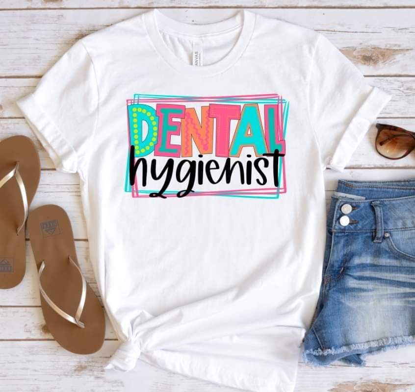 Dental hygienist with frame 8094 DTF transfer