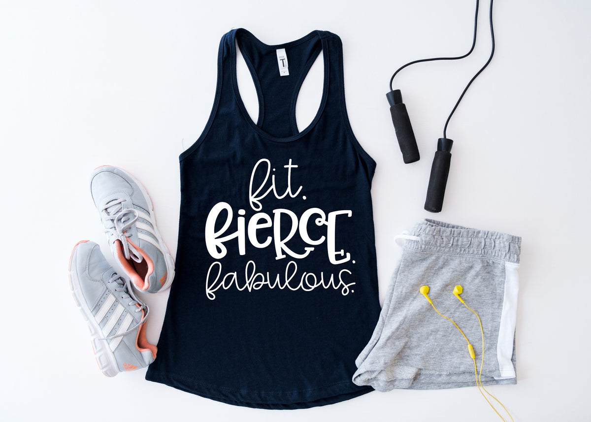 Fit fierce fabulous screen print transfer