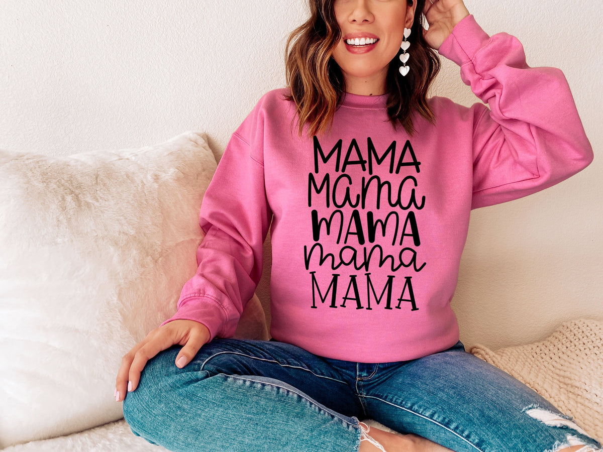 BLACK Mama mama mama screen print transfer