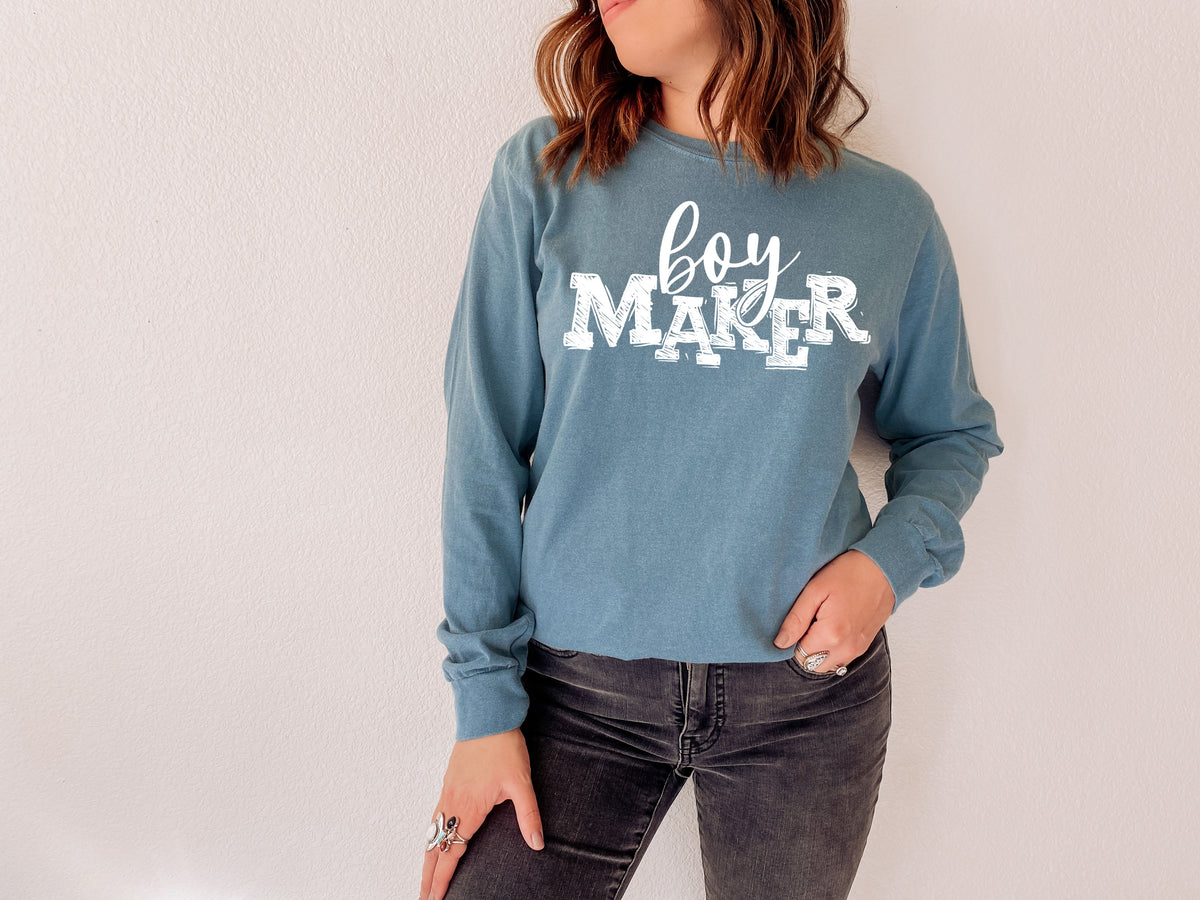 Boy maker screen print transfer